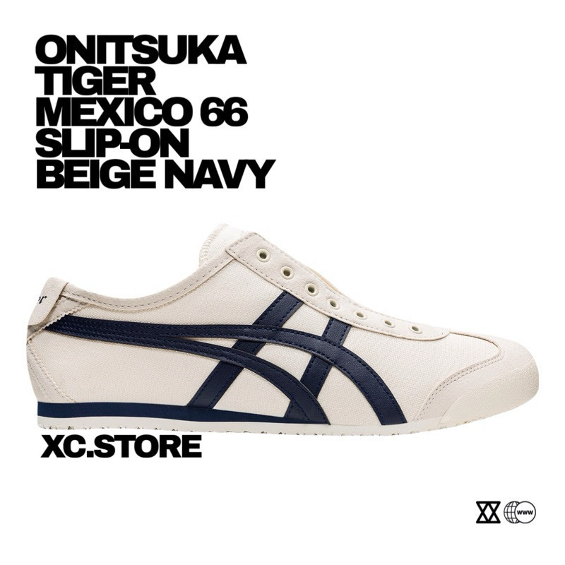 Onitsuka Tiger Mexico 66 Slip-On “Beige Navy” (ORIGINAL’S QUALITY 100%)
