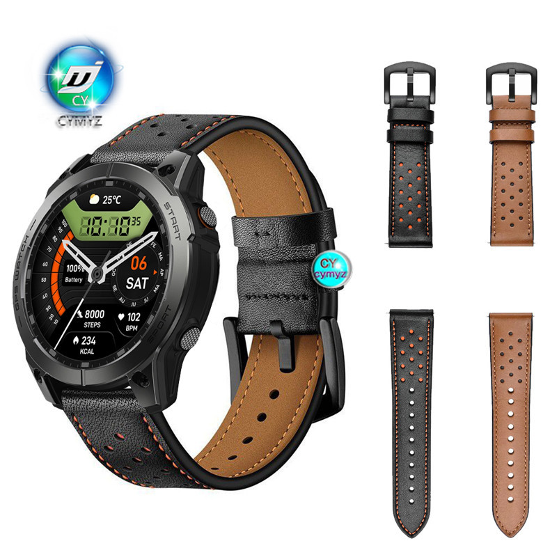 Zeblaze Stratos 3 Pro สายนาฬิกาข้อมือหนัง สําหรับ Zeblaze Stratos 3 Pro GPS Smart Watch strap Sports wristband