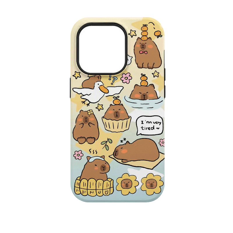 เคสโทรศัพท์มือถือ ลาย Kapilaba 2 ชั้น สําหรับ iPhone11 12 13 14 15 12Promax 13Promax 14Pro 14Promax X XS XR