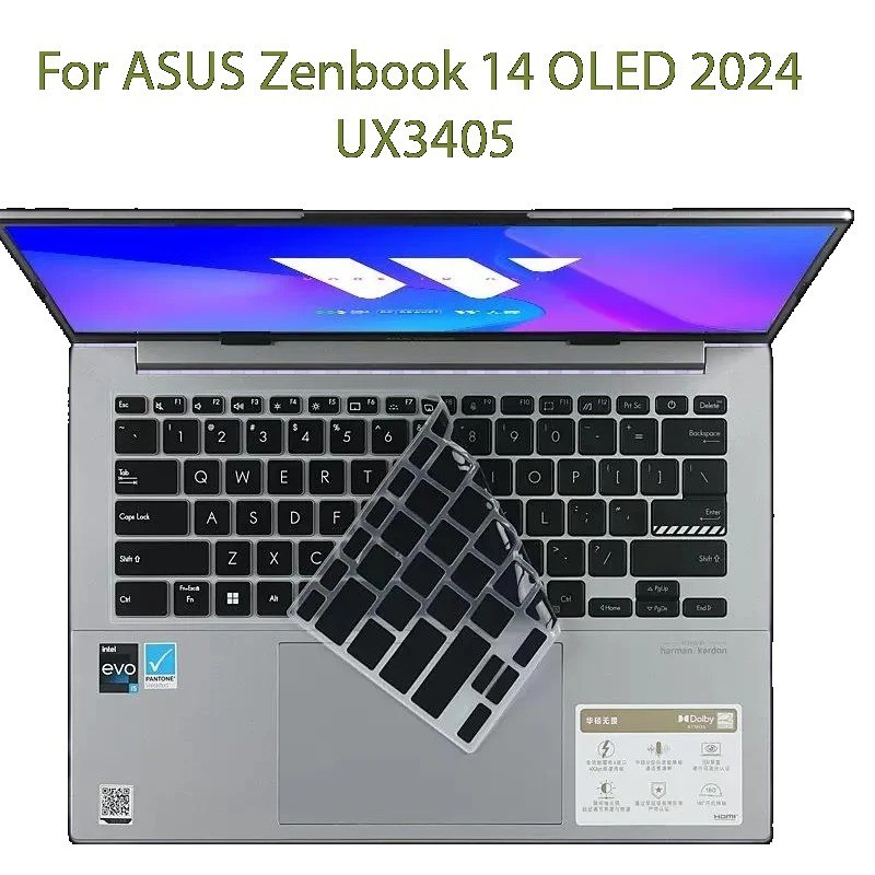 แผ่นครอบคีย์บอร์ด 2024 สําหรับ ASUS Zenbook 14 OLED UX3405 UX3405MA UX3405M K3405VCB K3405VA K3405VF