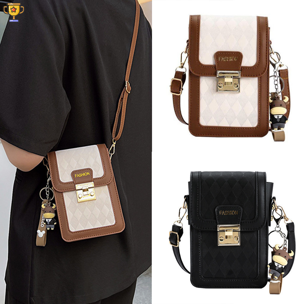 กระเป๋าโทรศัพท์ลายเพชร แฟชั่นร้อนแรง ฤดูร้อนนี้! สะพายบ่า/เฉียง ไซส์กระทัดรัด"