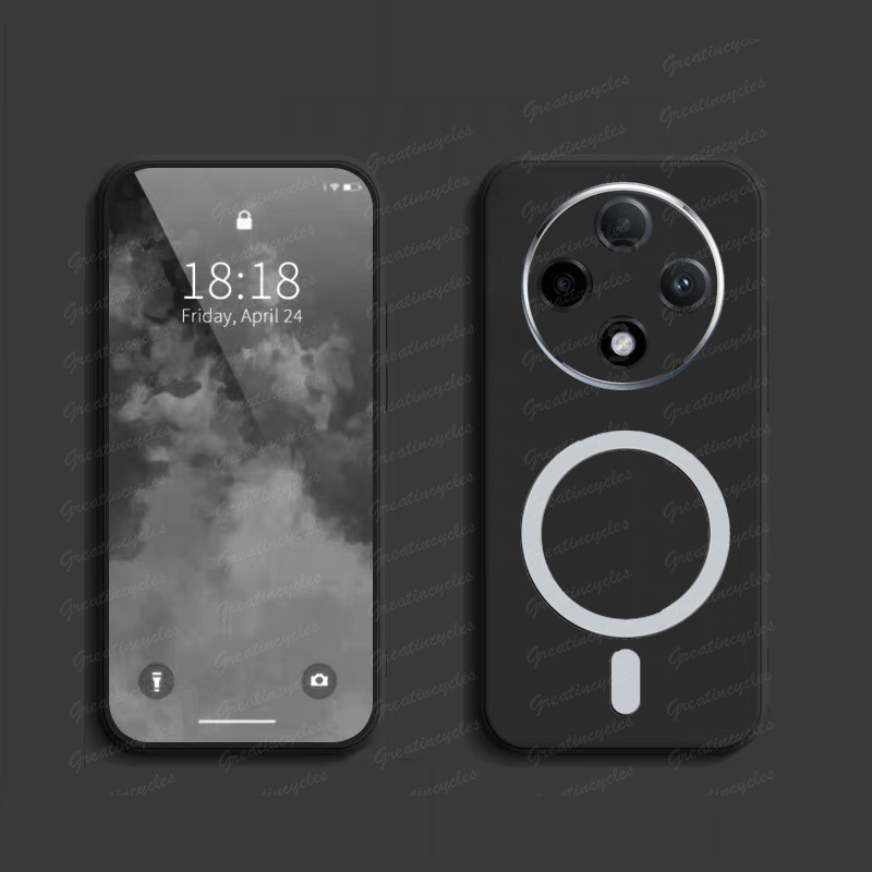 OPPO A3 Pro PJY110 / F27 Pro / F27 Pro+ CPH2643 เคสโทรศัพท์ Black Matte Soft TPU Case พร้อมสติ๊กเกอร