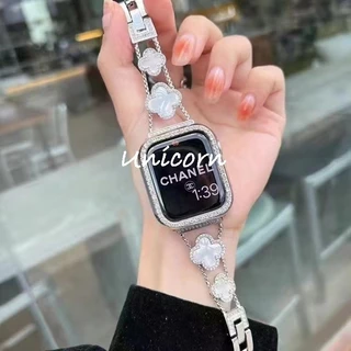 ผู้หญิงเพชรสร้อยข้อมือสําหรับ แอปเปิล ดู 46/42/41 มม.40 มม.44 มม.45 มม.38 มม.เข็มขัดโลหะนาฬิกา วงดนตรี ฉันดู ชุด 11 10 9 8 7 กับ 6 5 4 3 พิเศษ3 49 มม