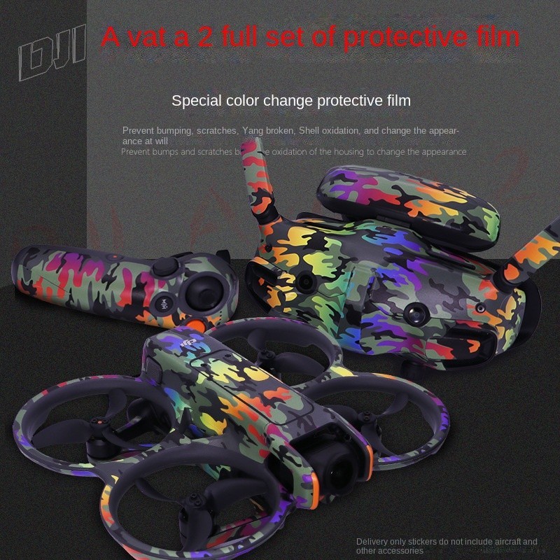 เหมาะสําหรับ DJI Avata 2 ชุดสติกเกอร ์ แว ่ นตา 3 แว ่ นตาป ้ องกันฟิล ์ มไม ่ มีกาวอุปกรณ ์ เสริม