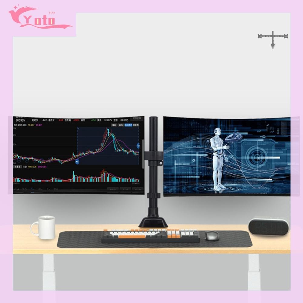 [Yotable.th ] Single/dual Monitor Desk Mount รองรับหน ้ าจอสูงสุด 19.84 ปอนด ์ สําหรับหน ้ าจอ 17 ถึง 32 นิ ้ ว