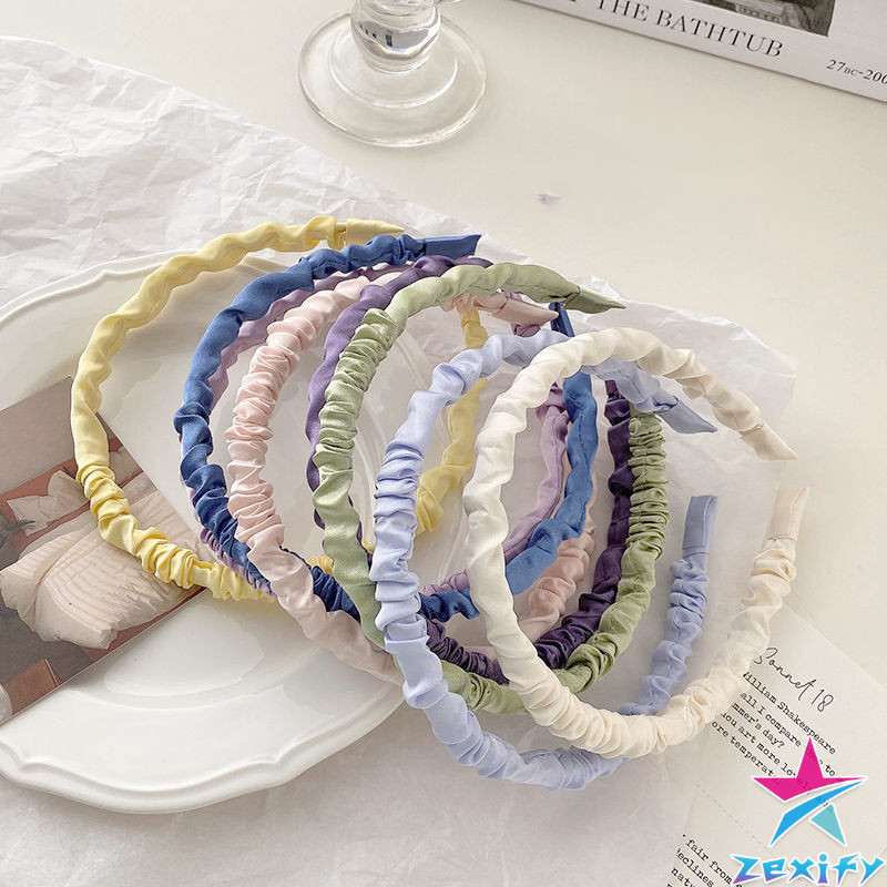 ZXF ที่คาดผม ผ้าซาติน แฟชั่นสําหรับผู้หญิง สไตล์เกาหลี Hair ornament