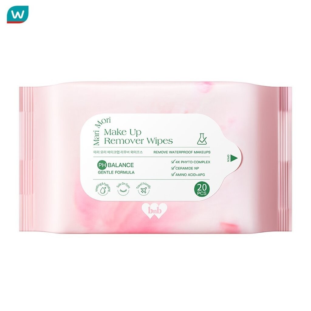 Barenbliss แบร์แอนด์บลิซ มาริ โมริ เมค อัพ รีมูฟเวอร์ ไวพส์ 20 ชิ้น