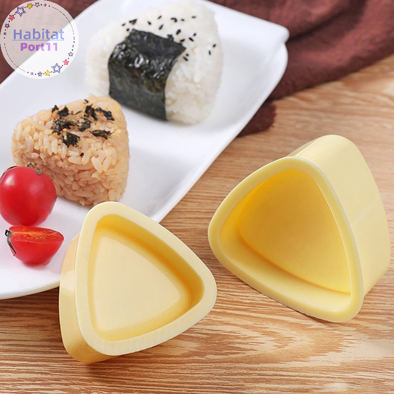 Habitatport แม่พิมพ์ซูชิ Sushi Maker Onigiri Rice Ball อาหารกดสามเหลี่ยม Sushi Maker แม่พิมพ์ญี่ปุ่น