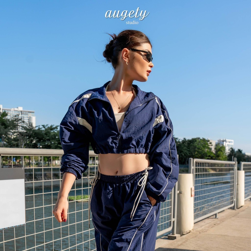 Augety Studio Zipper Crochet JACKET, NIKKI CROPPED JACKET ZIP