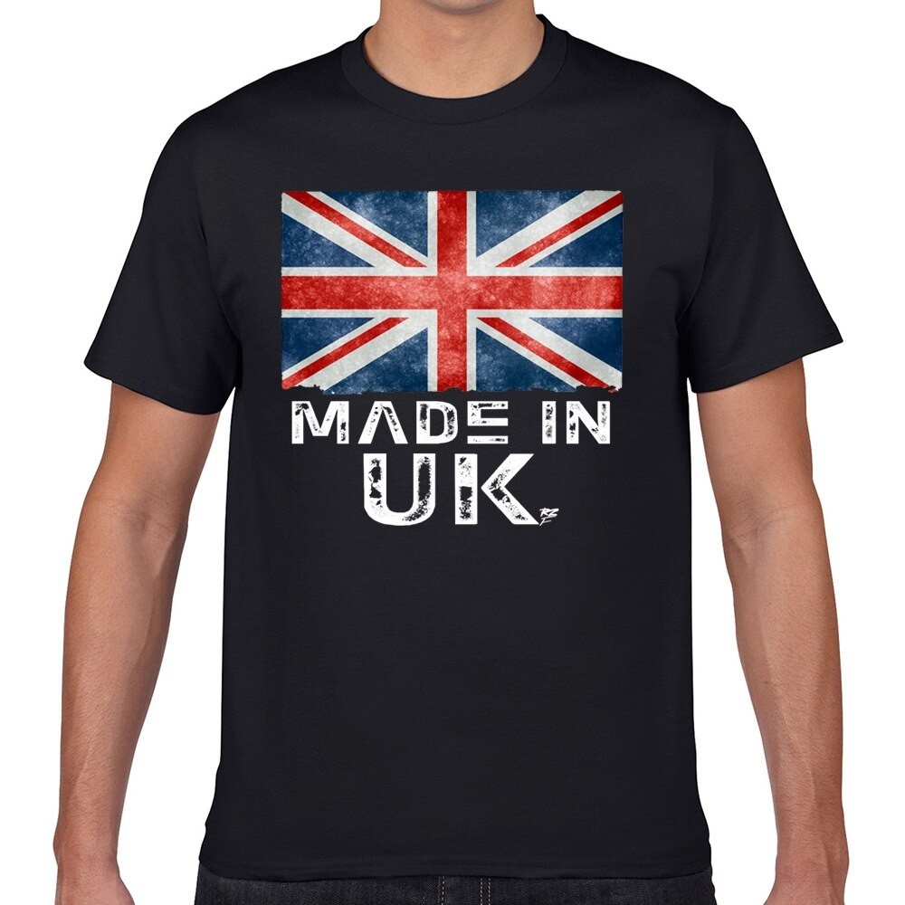 เสื้อเลือกตั้ง Men's Large T-shirt T Men Made In Uk Design Black Geek Print Male Tshirt Xxxl 4XL/5XL
