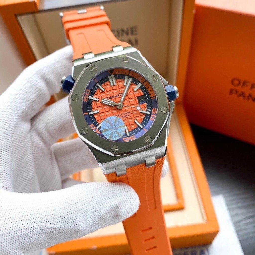 [ คุณภาพสูง ] เทป AP Aibi Royal Oak Offshore Series นาฬิกาผู ้ ชายนาฬิกากลไกอัตโนมัตินาฬิกาผู ้ ชาย
