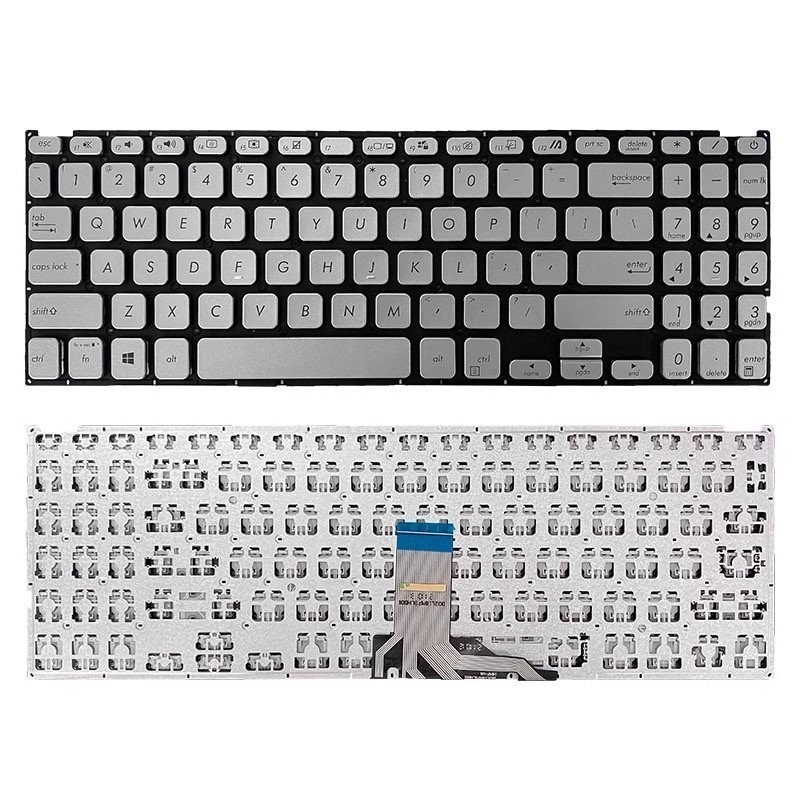 US backlit Silver แป้นพิมพ์ใหม่สําหรับ Asus VivoBook X515 X515E X515EA X515M X515J X515JA X515DA X51