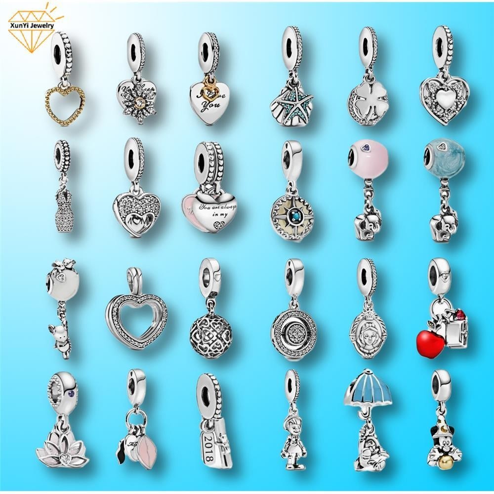 【 2024 】Panjia Fashion S925 สร ้ อยข ้ อมือจี ้ /สร ้ อยข ้ อมือ DIY ที ่ เงียบสงบลูกปัดหลวม/Pendant