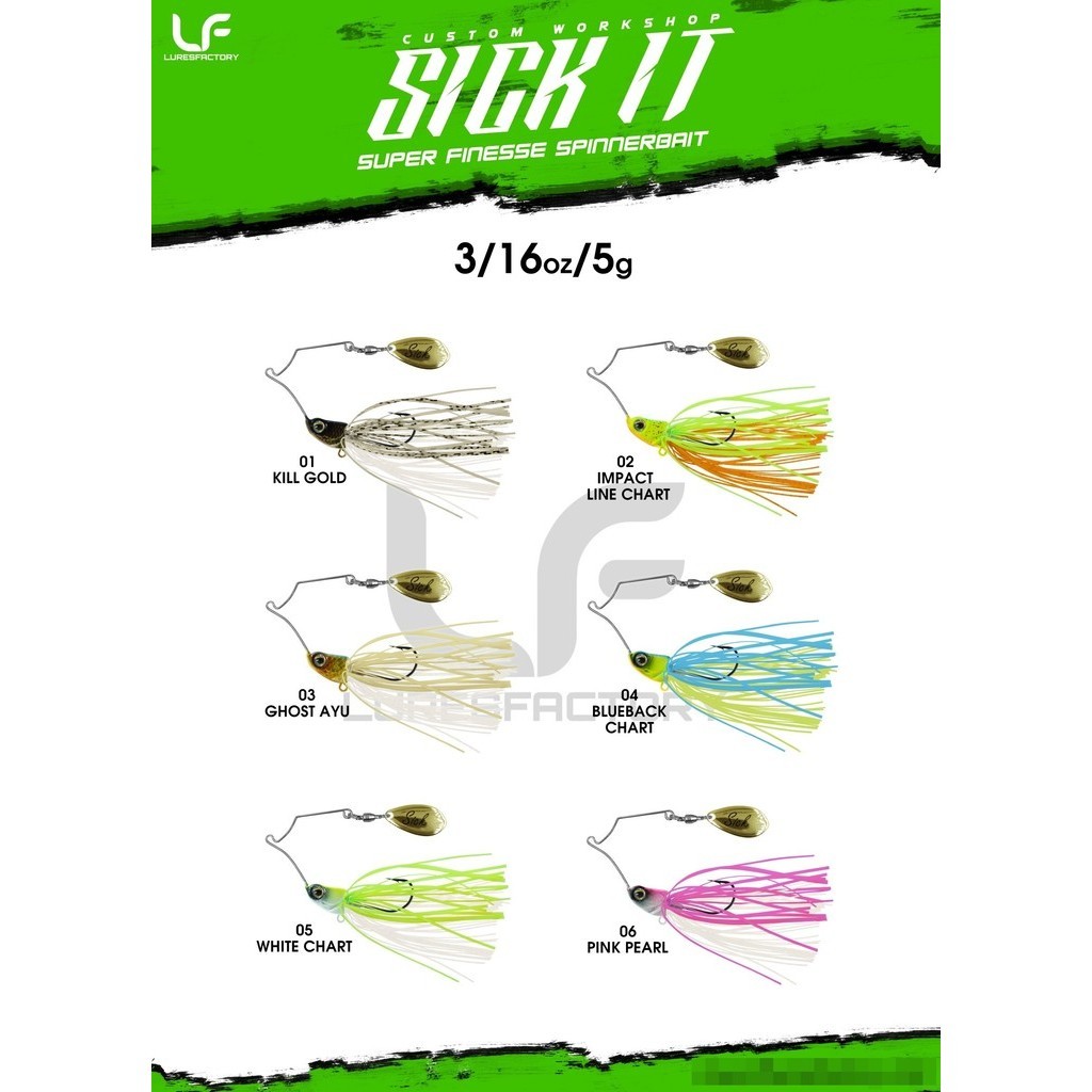 เหยื่อปลอม Mini spinnerbait SICK TI พร้อมลุย!! 3/16oz/5g By.Luresfactory