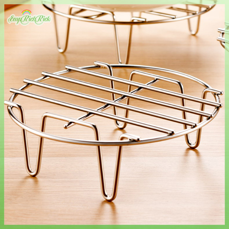 ขายร้อนสแตนเลสเครื่องครัว Steamer Rack ทําอาหารเบเกอรี่หม้อขาตั้ง Airfryer ย่างอุปกรณ์อาหารห้องครัวนึ่ง Racks ใหม่