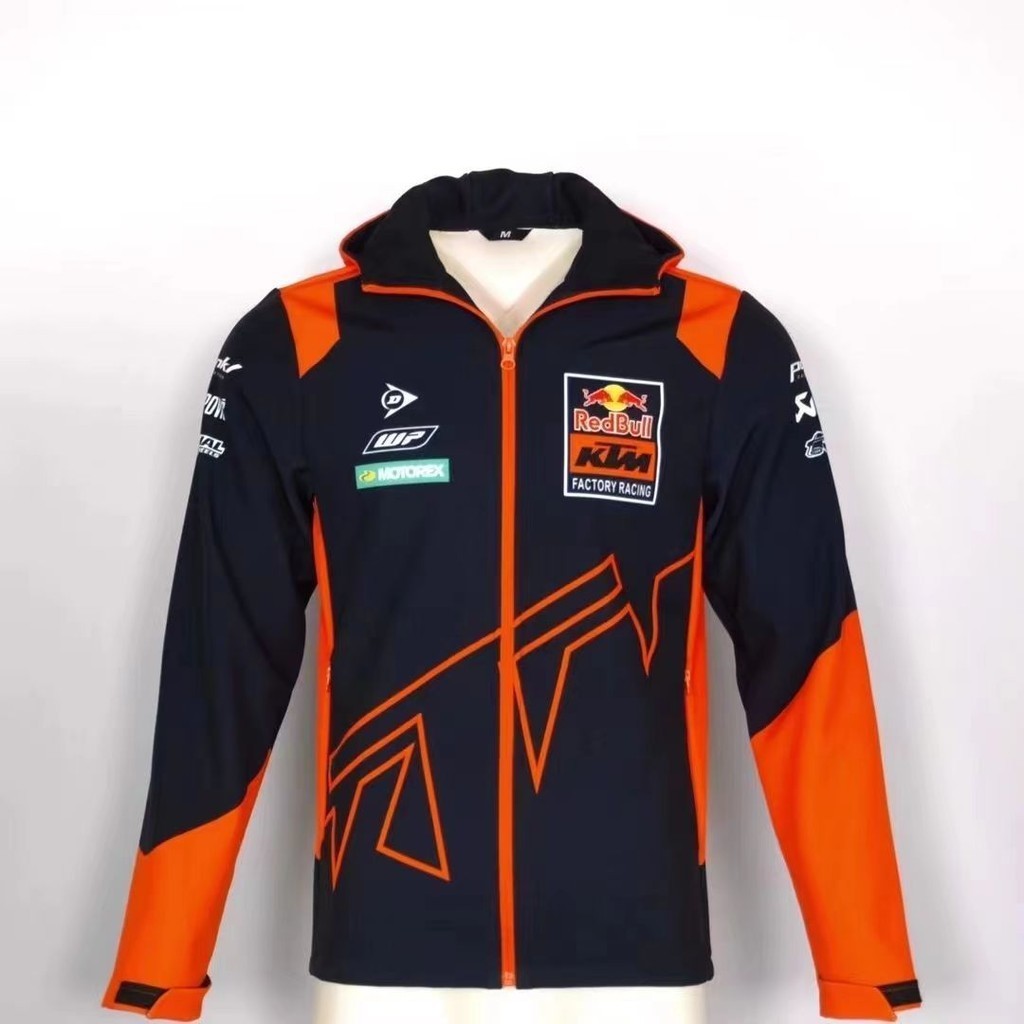 2025 สไตล์ใหม่ เคทีเอ็ม เสื้อแจ็คเก็ตขี่จักรยานย์รถจักรยานยนต์ฤดูใบไม้ผลิฤดูใบไม้ร่วงเสื้อกันหนาวหมวกแข่งย์ กองทัพเรือ สไตล์ยุโรปขนาดบวกเ