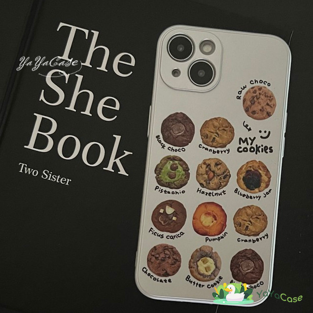 สำหรับ iPhone11 13 CASE FOR เคสไอโฟน14 12 Pro Max 14 7 8 Plus X XR XS MAX Cookiesรุ่น สไตล์ ขั้นสูง กรณีโทรศัพท์โลหะ เคส