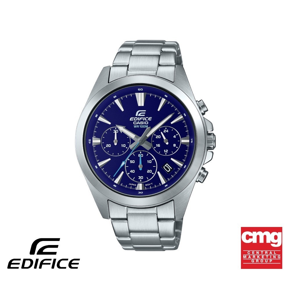 CASIO นาฬิกาข้อมือผู้ชาย EDIFICE รุ่น EFV-630D-2AVUDF วัสดุสเตนเลสสตีล สีน้ำเงิน