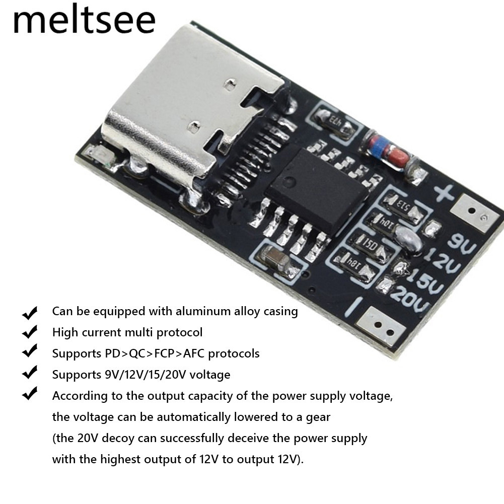 Pd/qc/afc Type-C Decoy Board USB Boost โมดูล 9V 12V 15V 20V Fast ชาร์จแรงดันไฟฟ้า Protocol Trigger Board PD3.0/2.0 FCP AFC
