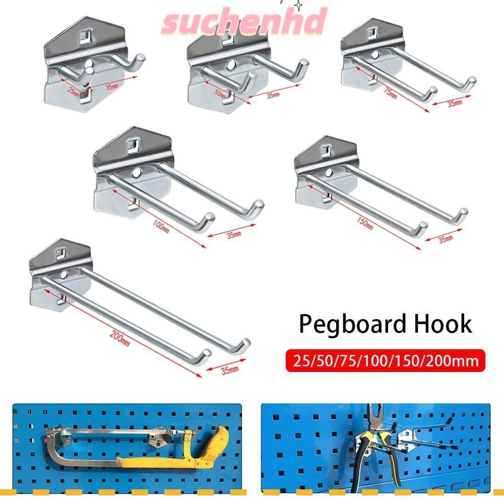 Suchenhd 1 ชิ ้ น Hole Board Hook, ฮาร ์ ดแวร ์ เครื ่ องมือเหล ็ กเฉียงแขวน , Hammer/Pliers Wall Mount Storage Rack Pegboard Hook สําหรับ Shop Good ชั ้ นวาง