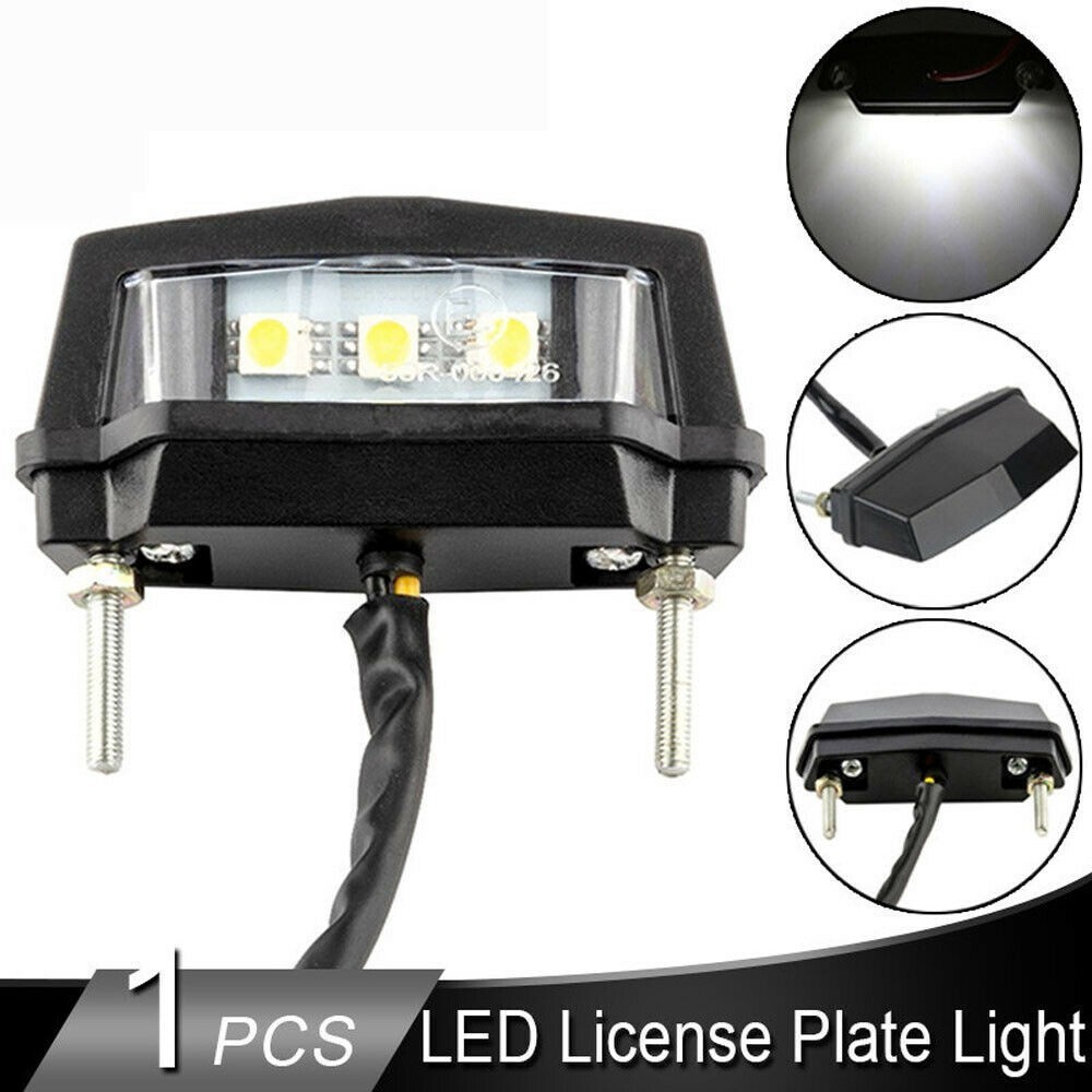 [SLTTH]Motorcycle LED License Plate Light Waterproof ABS Housing for Maximum Protection[Ready stock]