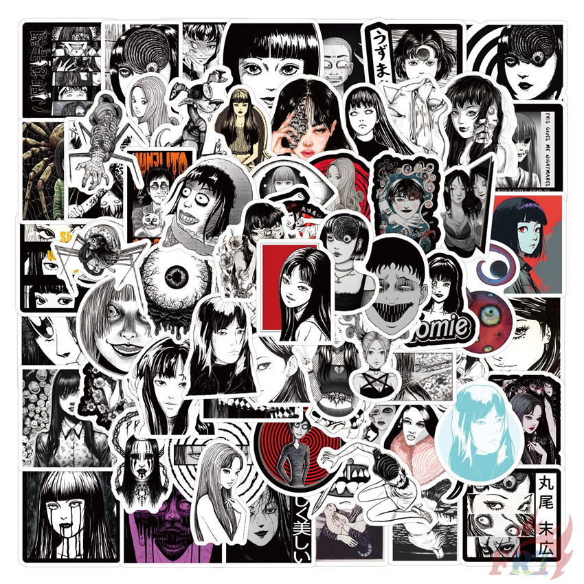 55ชิ้น/110ชิ้น อิโตะ จุนจิ . สติ๊กเกอร์ Tomie Kawakami สติ๊กเกอร์แฟชั่น DIY Decals Doodle กันน้ํา