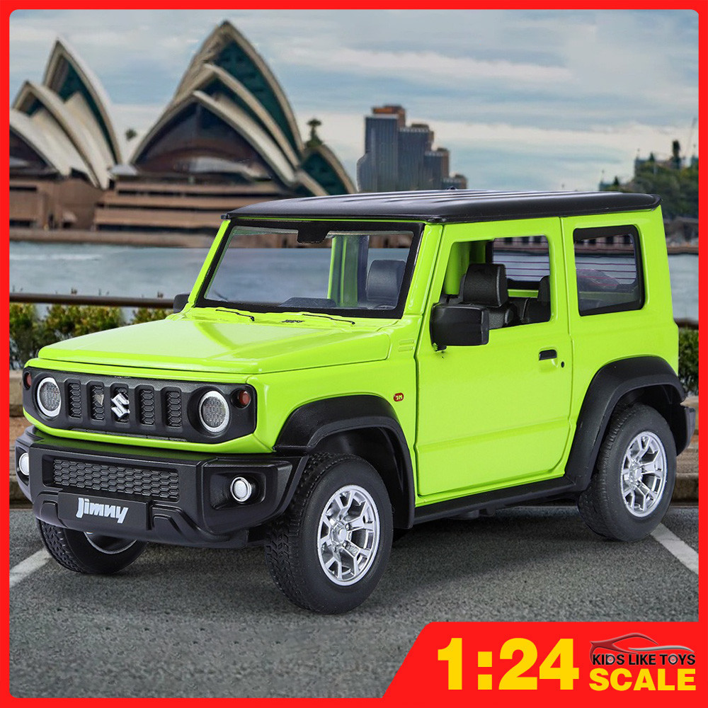 SUZUKI Klt 1Suzuki jimny SUVโลหะของเล ่ นรถDiecastสําหรับชายเด ็ กจําลองเสียงแสงของขวัญงานอดิเรกคอลเลกชัน