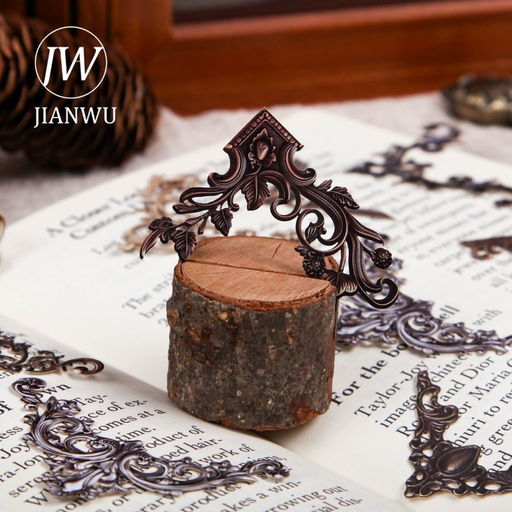 Jianwu 24 แผ ่ น Baroque Series Vintage Hollow มุมวัสดุ Collage สติกเกอร ์ Creative DIY Journal Scrapbooking เครื ่ องเขียน - รูปที่ 2