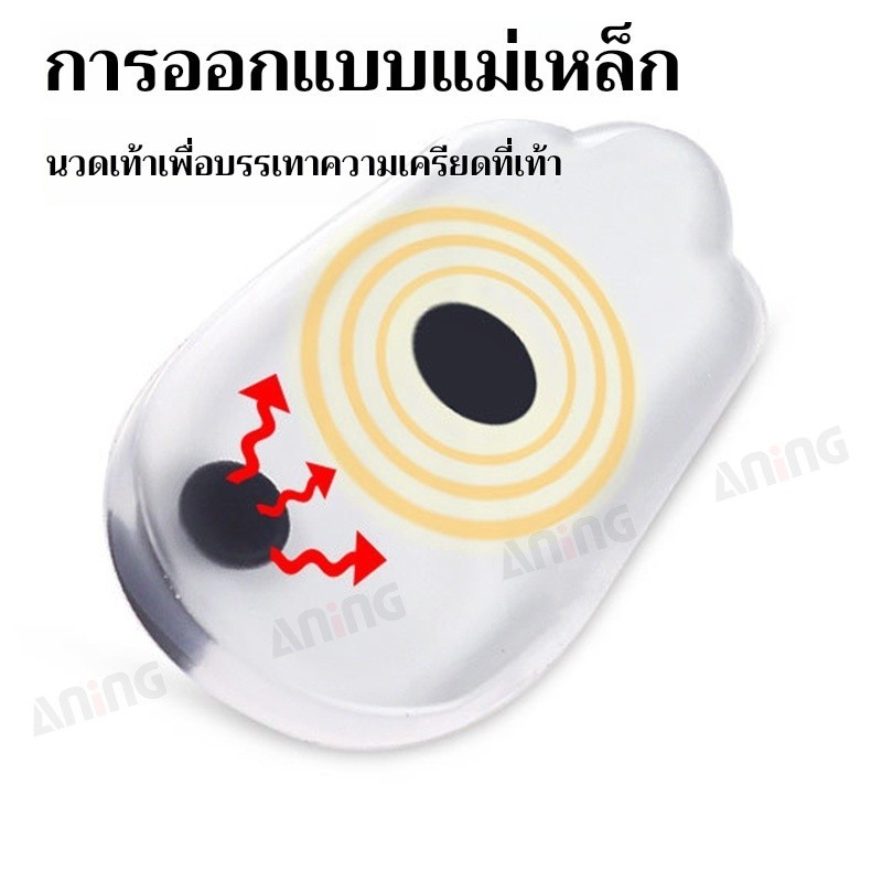 1 คู่เจลแม่เหล็กส้นเท้าแผ่นดูดซับแรงกระแทกสนับสนุนท่าแก้ไขแม่เหล็กบำบัดแผ่น ราคา ถูกที่สุด ดีลบีเคเค แกลเลอรีภาพที่ 5