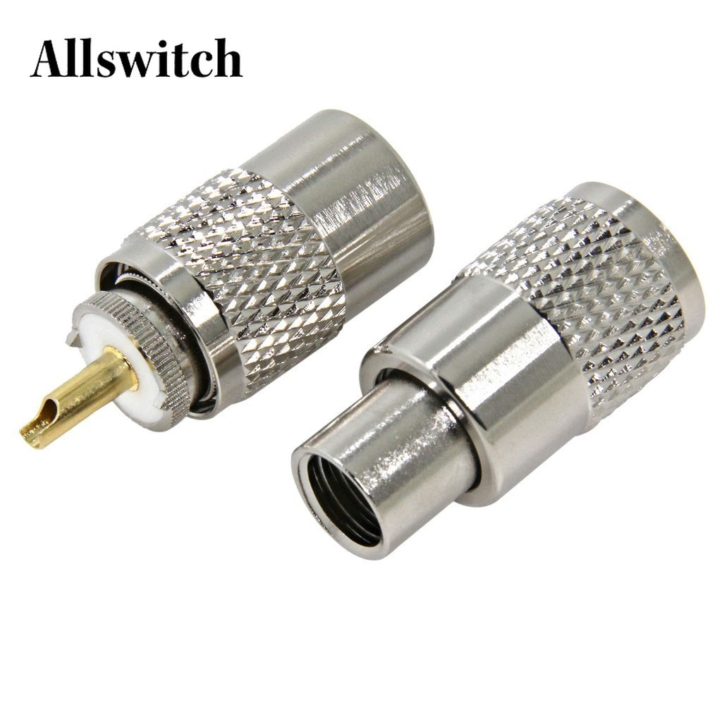 Pl 259 Connectors PL-259 UHF ชาย Solder Connector ปลั๊กลด, วัสดุเทฟลอน 50ohm สําหรับ RG59, RG8, RG8x