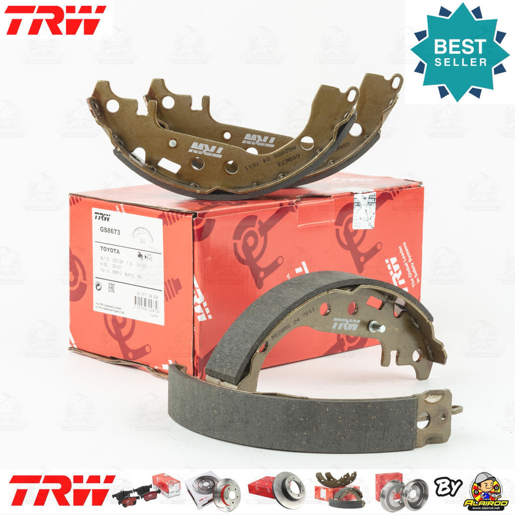 TRW ก้ามเบรคหลัง ผ้าเบรคหลัง TOYOTA Vios ปี 2007-2012 (NCP93) TRW GS 8673 วีออส ไม่มีขายัน