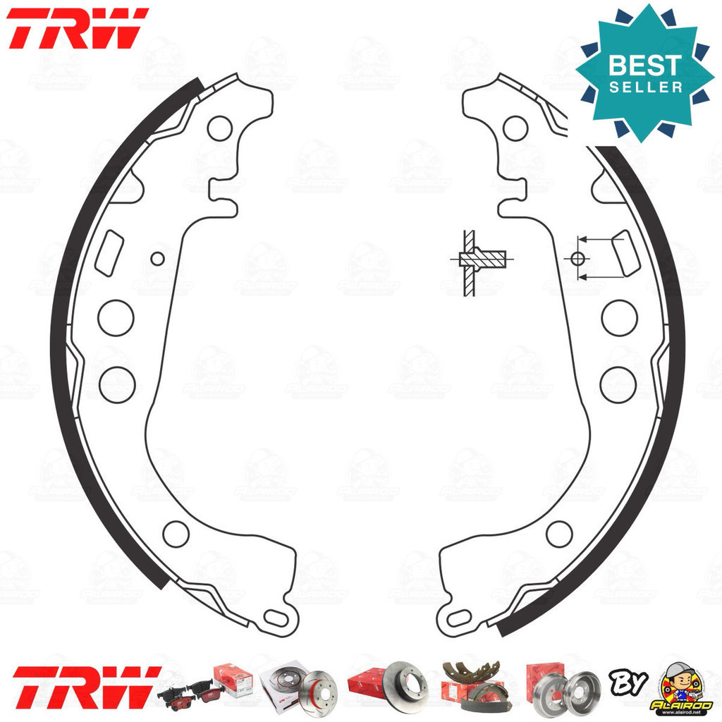 TRW ผ้าเบรคหลัง TOYOTA YARIS ปี 2006-2013 (NCP91) GS 8673