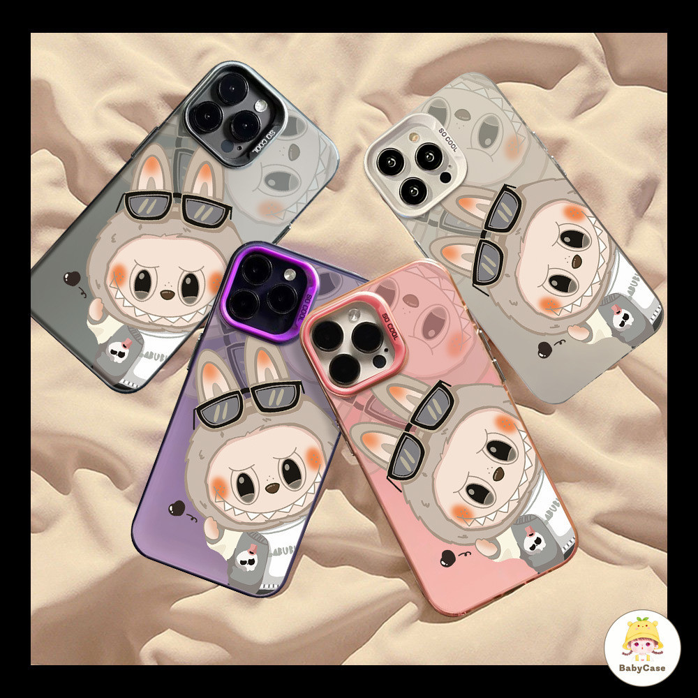แว่นกันแดดเทรนด์ Pop-Mart Labubu ที่อยู่อาศัยเลนส์โลหะ iPhone 15 12 11 13 14 Pro Max XR X XS MAX 7 14 6s 15 6 8 Plus SE