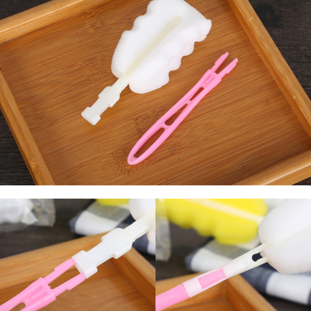 หวังว่า แปรงถ้วยฟองน้ํา,แปรงขวดนมพับได้แบบใช้ซ้ําได้,แปรงทําความสะอาดถ้วยแบบพกพาที่ถอดออกได้ที่ใช้งานได้จริงขวดคอแคบ - รูปที่ 7