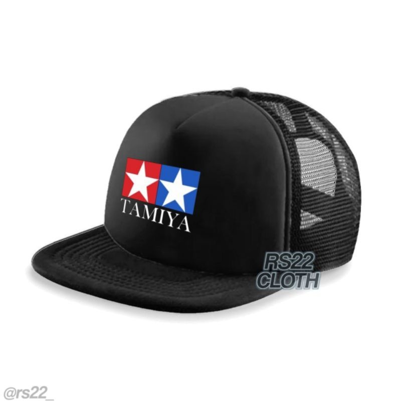 หมวกตาข ่ ายพรีเมี ่ ยม/Man Women 's Snapback Trucker Hat TAMIYA Logo 79GC