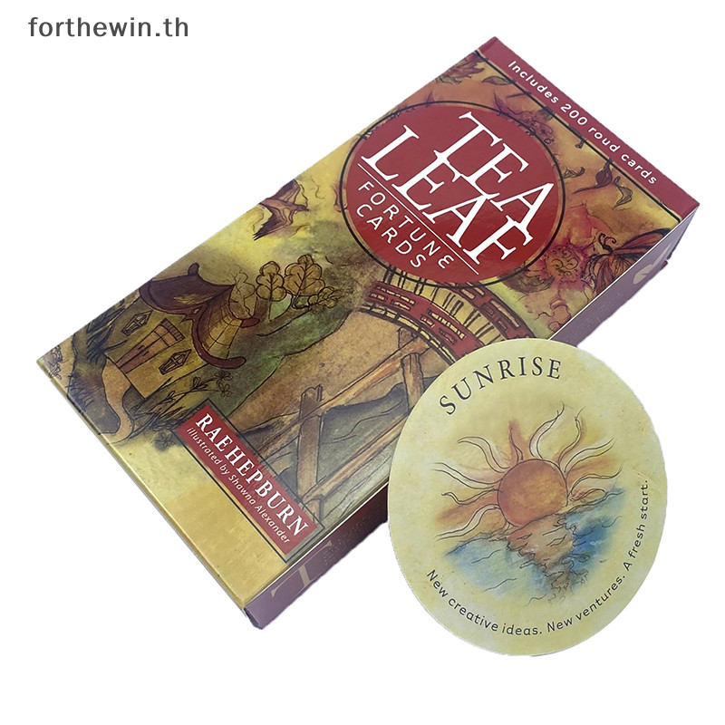 Forthewin ชา Leaf Fortune การ์ด Tarot Oracle การ์ด Prophecy Divination Deck ครอบครัว Party เกมกระดาน Fortune บอกเกม th