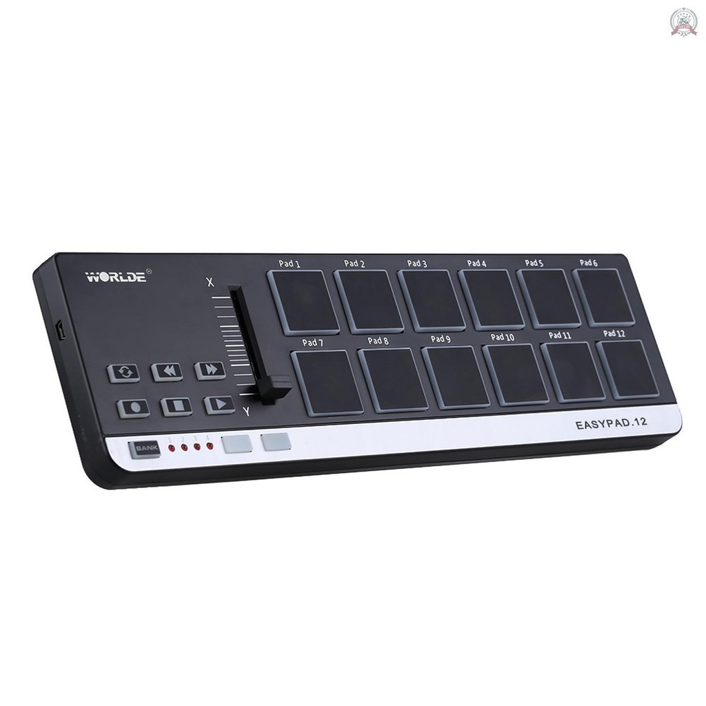 [ Joy ] Worlde EasyPad.12 Portable Mini USB 12 Drum Pad MIDI Controller