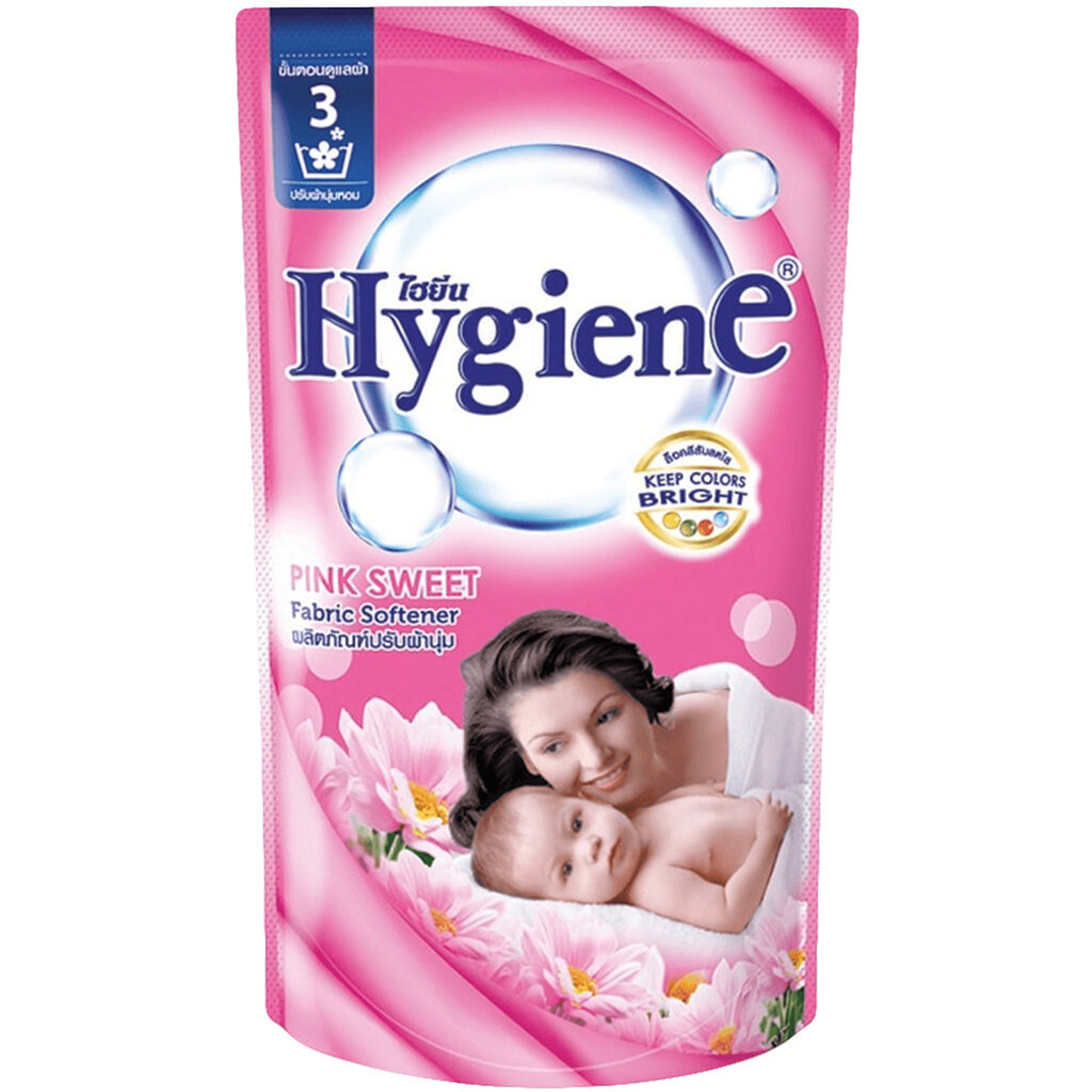 LeeMart น้ำยาปรับผ้านุ่ม ไฮยีน Hygiene 500ML ผ้านุ่ม ผ้าสะอาด ผ้าหอม ไฮยีน กลิ่น สีชมพูอ่อน ขนาด 500 มล.