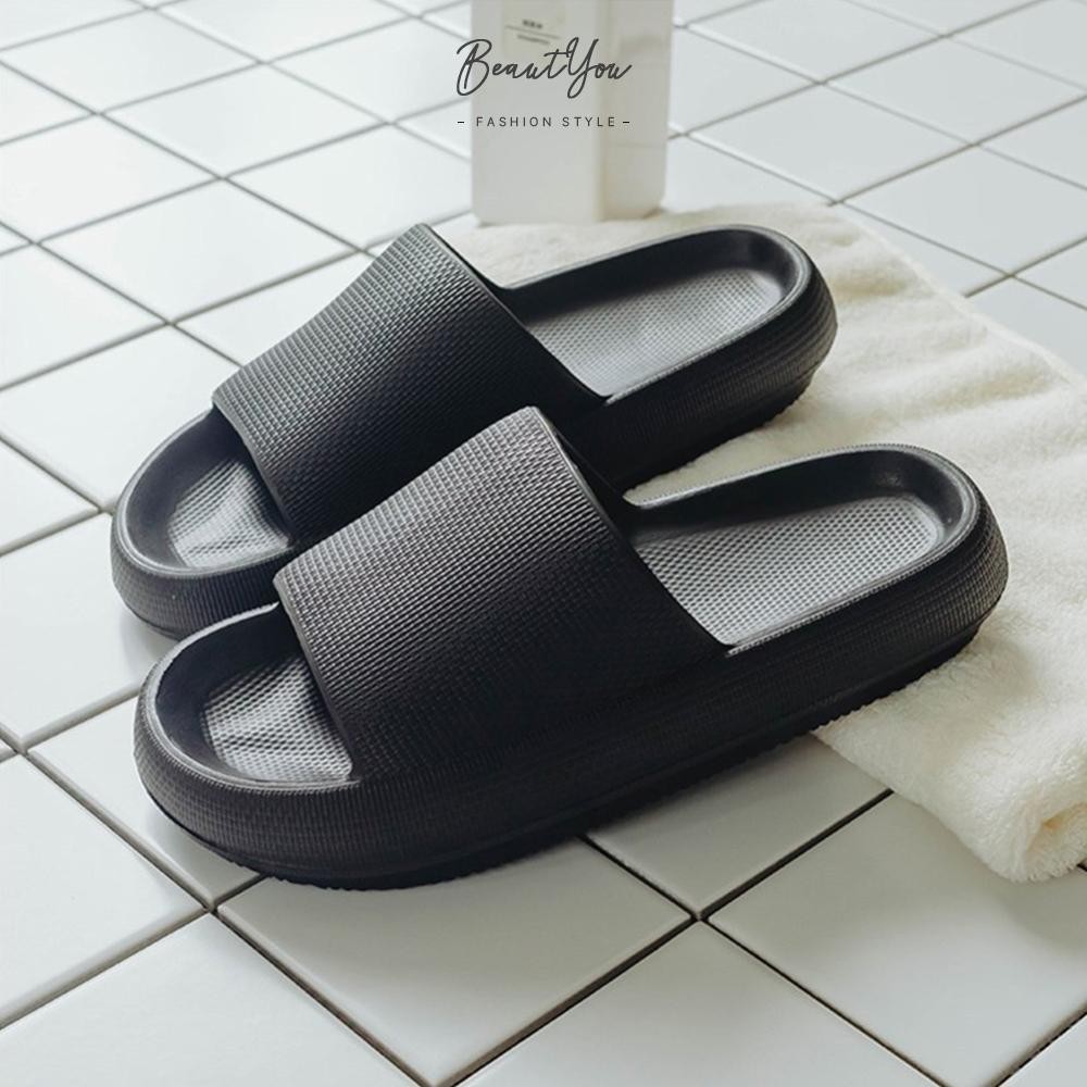 {2024-BEY }Soft Cloud Slides Comfy Cushioned Slippers Thick Sole Non Slip EVA for Men Women [BeautYou.th ]