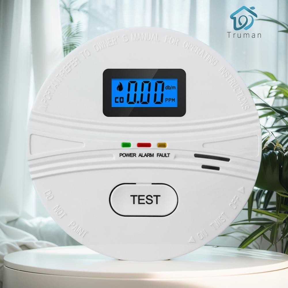 {2024-TRU}2 In 1 Co Smoke Alarm Digital Display Carbon Monoxide Detector Voice Warn Sensor [Truman.th ]