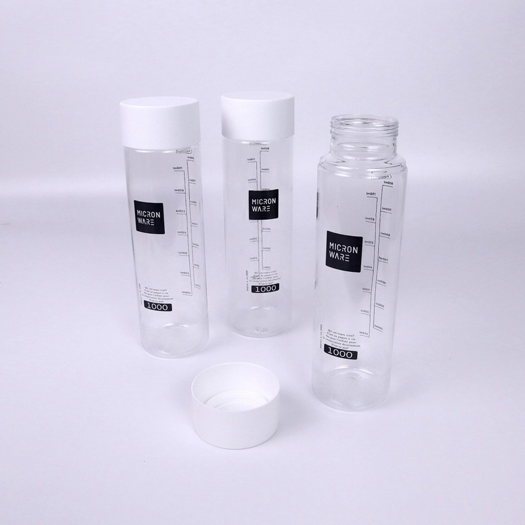 ShopKB SUPER LOCK ขวดน้ำพลาสติก 1000มล. แพ็ค3 ฝาสีเทา #5211 3 ใบ/แพ็ค ยืนหนึ่งในไทย