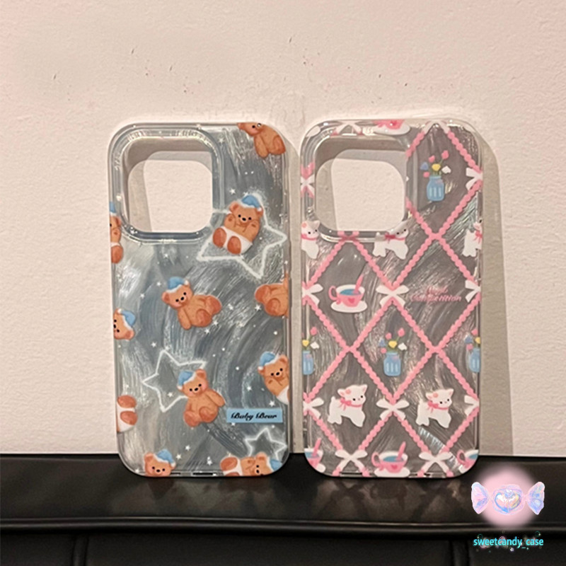 [จัดส่งในพื้นที่] เคสโทรศัพท์ตำรวจหมีและลูกสุนัขเข้ากันได้กับ iPhone X XS 12 13 14 15 11Pro MAX 6 7 8 Plus SE 2020 cover