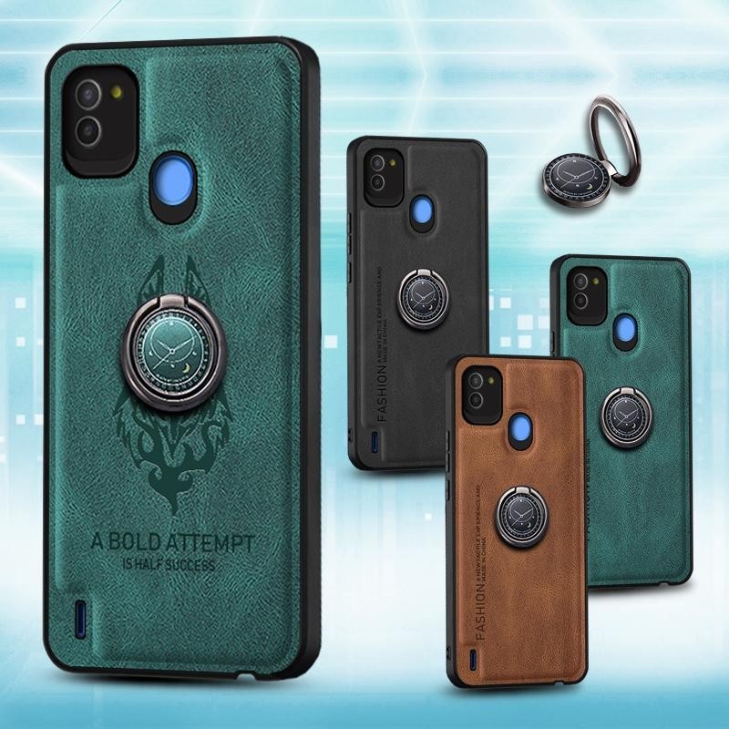 สําหรับ Tecno Pop 8 7 7 Pro 6 Pro 4 Lte 5 Lte เคสโทรศัพท์บรรยากาศซองหนังหนังพร้อมแหวนวงเล็บ