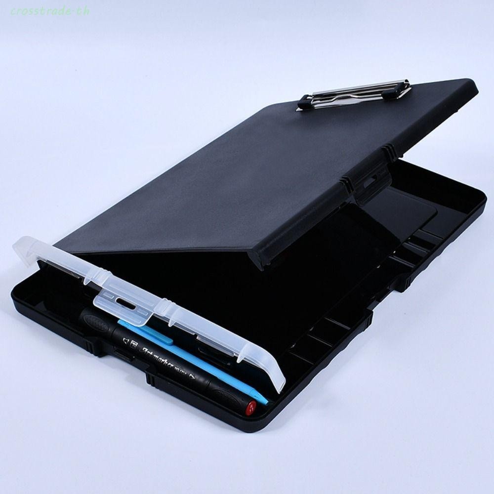 Crosstrade Clipboard กล ่ องแฟ ้ มกรณีนักเรียนแฟ ้ มพลาสติก Organizer แผ ่ นเขียนกระดาษทดสอบเอกสารเก ็ บ Clipboard