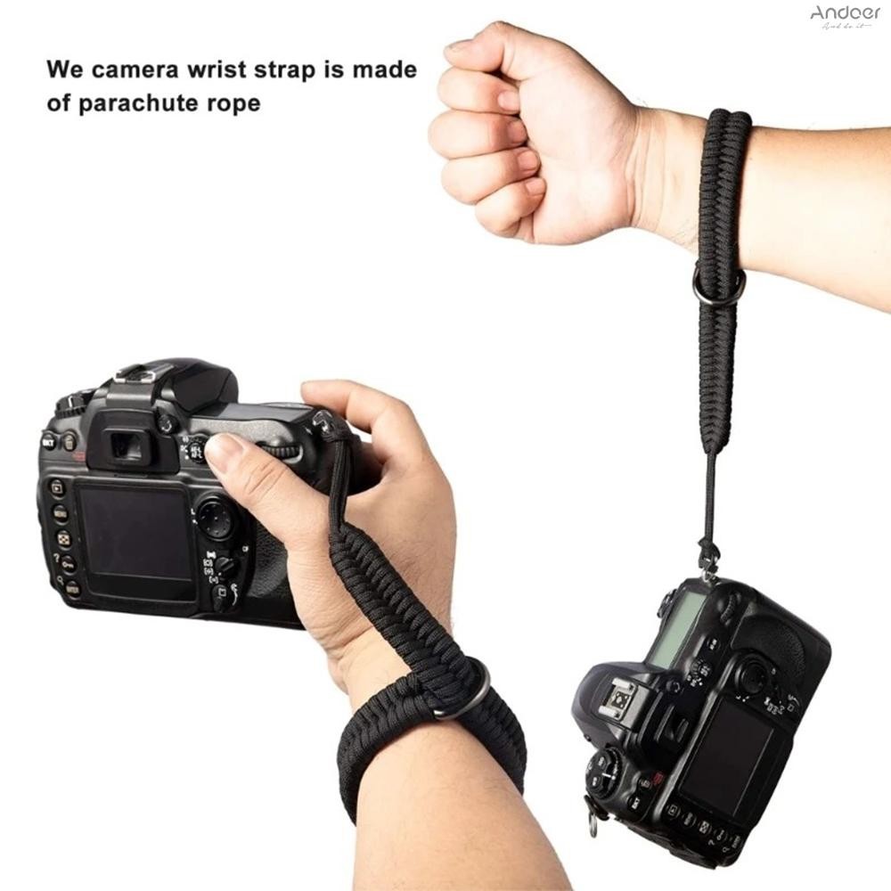 สายรัดข้อมือกล้องสากล 35 ซม. สายคล้องมือกล้องสายรัดข้อมือสําหรับกล้อง DSLR และ Mirrorless สําหรับช่างภาพ Quick Release