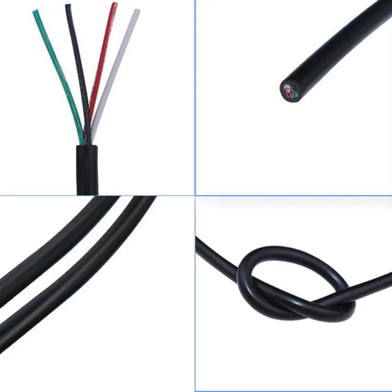 2 3 Pins Core Powr สายเคเบิล Sheathed สัญญาณ PVC สายไฟทองแดง Extension Connector Audio 2464 สาย 28 26awg 24 22 AWG