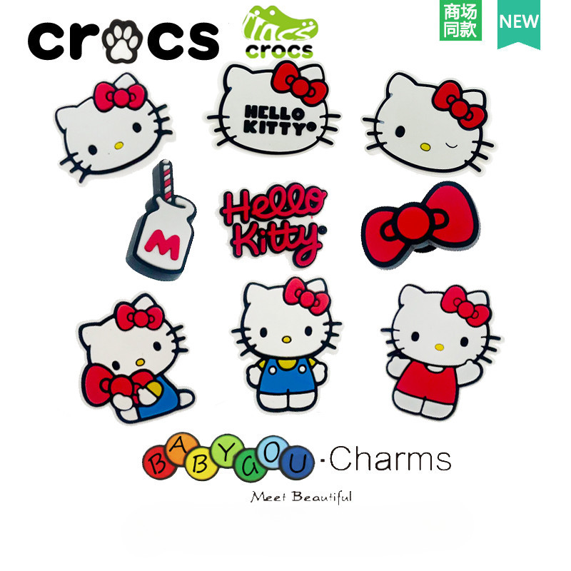 รองเท้ารูรองเท้าดอกไม้รองเท้าอุปกรณ์เสริม crocs รองเท้าหัวเข็มขัด Carlo Chi รองเท้าอุปกรณ์เสริมตกแต่งหัวเข็มขัด DIY All-Match ชุดการ์ตูน Jibbitz รองเท้าอุปกรณ์เสริม