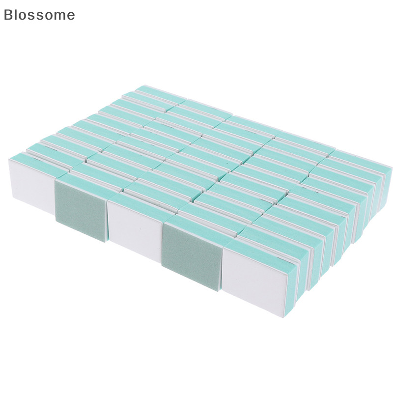 Blossome 50 ชิ้นเล็บบัฟเฟอร์บล็อกกรวดเล็บขัดเจล UV Shining บัฟเฟอร์แฟ้มใหม่