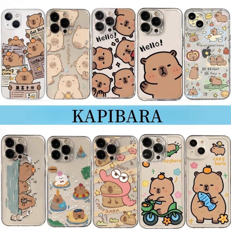 น่ารัก Capybara สําหรับ Samsung Galaxy S24 S23 S22 S21 Plus Ultra S23FE คู่ตลกแฟชั่นการ์ตูนซิลิโคนอ่อนเคสโทรศัพท์