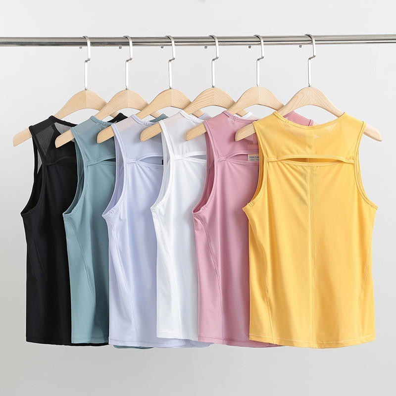 【MAGGIEYOGA】เสื้อกีฬา โยคะ ตาข่ายกลวง เสื้อกล้าม ระบายอากาศ วิ่ง ฟิตเนส